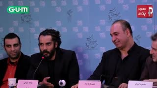 سوتی سیاسی حمید فرخ نژاد بُمب خنده نشست خبری گشت ارشاد دو/عصبانیت ساعد سهیلی از رفتار یک خبرنگار با پدرش