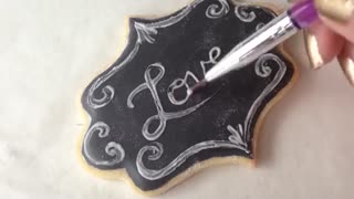 کوکی رویال آیسینگ تخته سیاه ولنتاین love