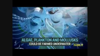 پرینت سه بعدی ابرشهر دریایی با برج های غوطه ور در آب