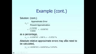 آنالیزعددی: انواع خطا   (Numerical Analysis: Errors)