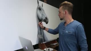 نقاشی فوق العاده دیدنی از اسب