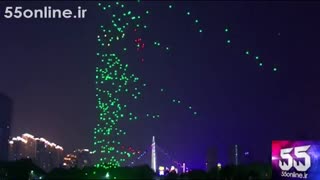 نمایش  1000 هواپیما بدون سرنشین در جشنواره فانوس ها در چین