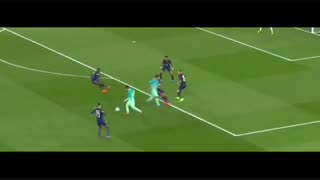 هایلایت حرکات لیونل مسی مقابل پاری سن ژرمن ( بازی رفت لیگ قهرمانان اروپا )
