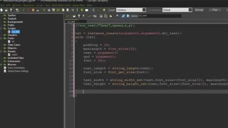 نمایش متن به همراه کادر در گیم میکر