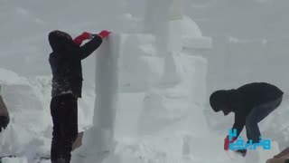 دومین جشنواره هنر های برفی  مشهد  دولت آباد پیست اسکی شیرباد