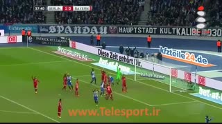 فرار بایرن از شکست مقابل هرتابرلین در آخرین لحظات