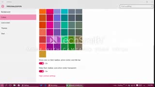 آموزش خلاصه قسمت personalization ویندوز 10