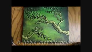 روش خلق تابلو زیبا و برجسته از شاخه درخت