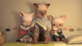 انیمیشن غم انگیز سه گربه کوچولو ( Trois Petits Chats )
